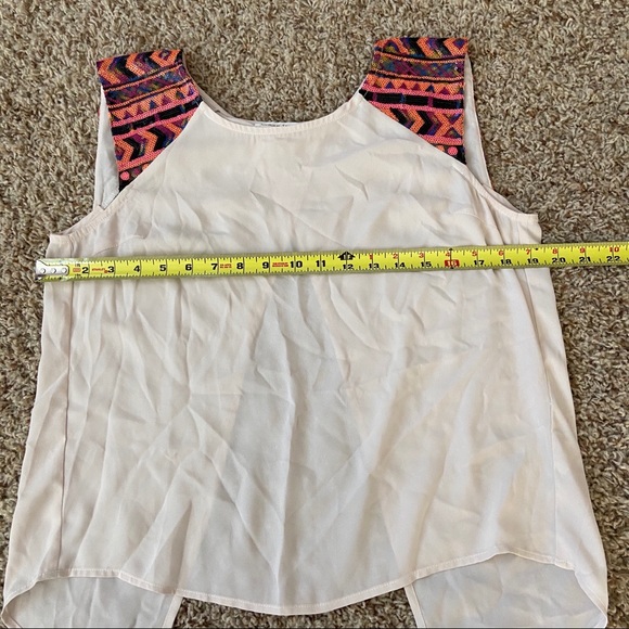 Anthro Jealous Tomato Medium Ivory Beaded Blouse - Picture 7 of 8